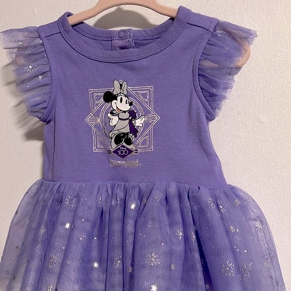 Minnie Mouse Disney100 Dress Baby Disneyland Purple Tulle - Picture 2 of 5